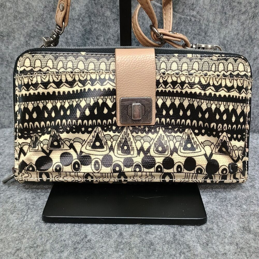 Sakroots Large Smart Phone Crossbody‎ Purse Wallet One World Artist Circle